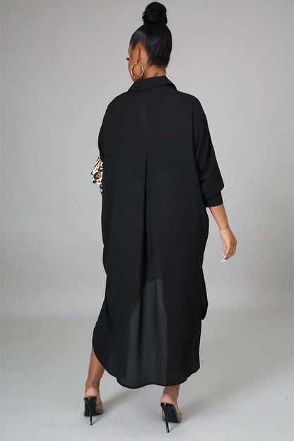 Sexy Stylish Maxi Shirt Dress By Claude