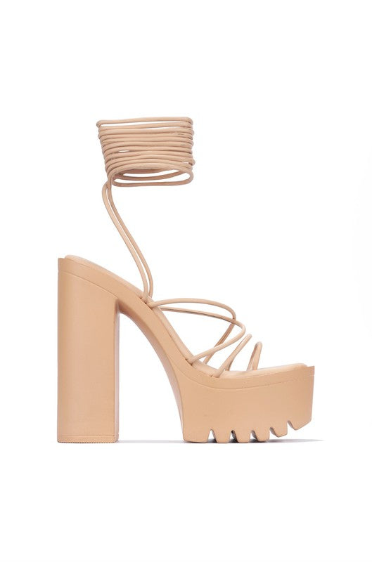 High Heel Platform Sandal with Thin Straps Stella Shoes