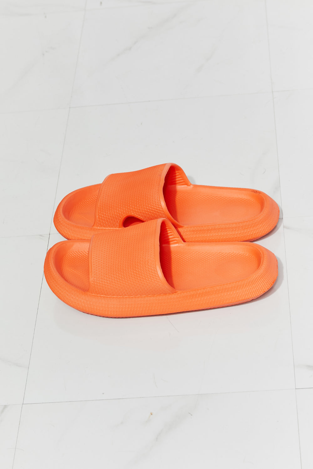 Arms Around Me Open Toe Slide in Orange Trendsi