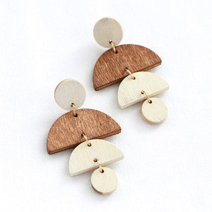 Boho Laser Cut Wood Earrings MIA Accessories