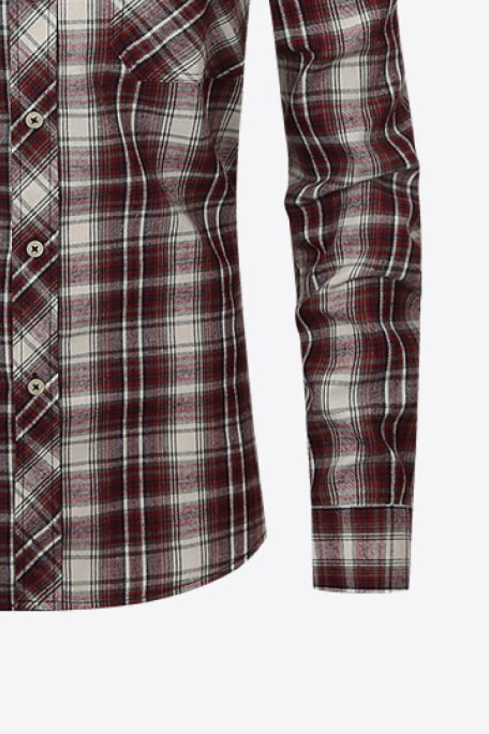 Men's Plaid Button-Up Long Sleeve Shirt Trendsi