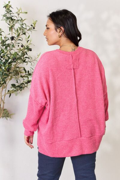 Zenana Center Seam Long Sleeve Sweatshirt