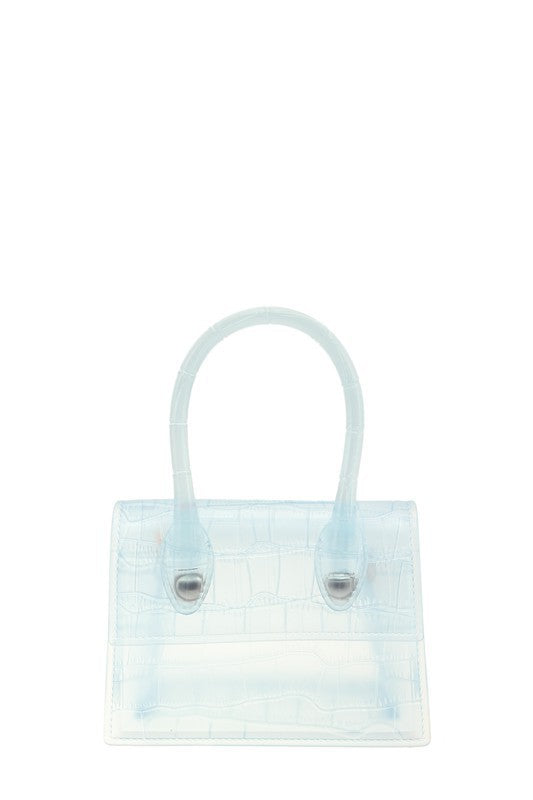 CROCODILE TEXTURED MINI BAG WITH CHAIN SHOULDER Color Theory