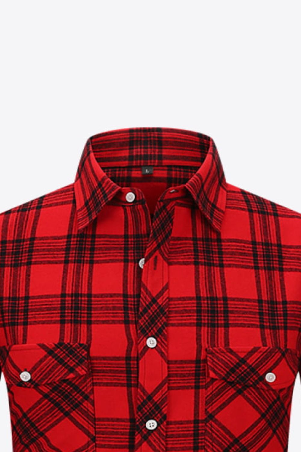 Men's Plaid Button-Up Long Sleeve Shirt Trendsi