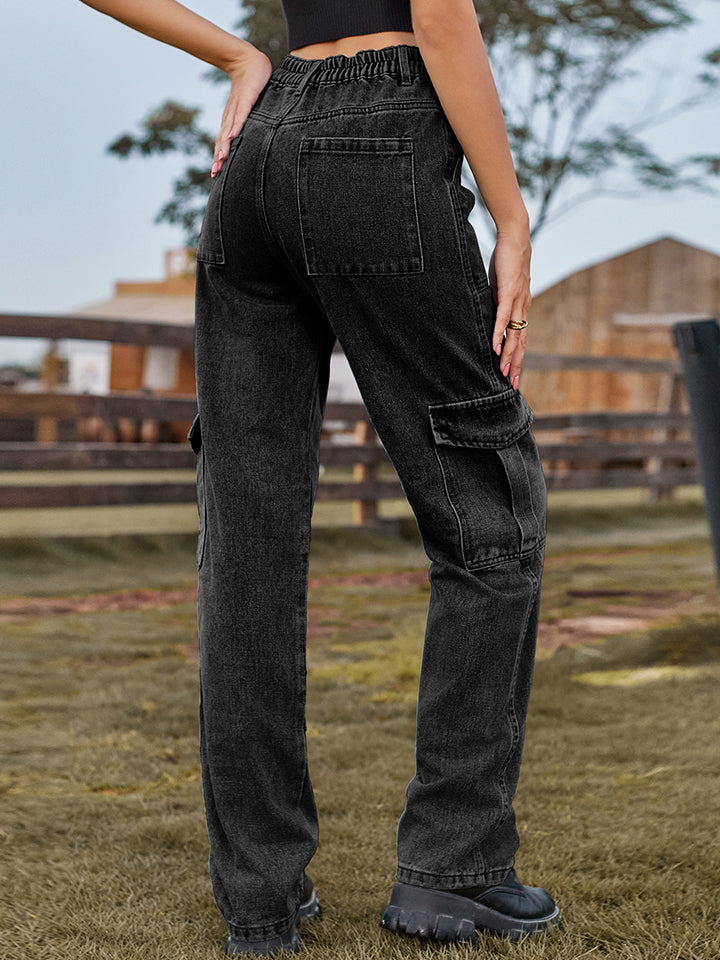 Bootcut Cargo Denim Jeans