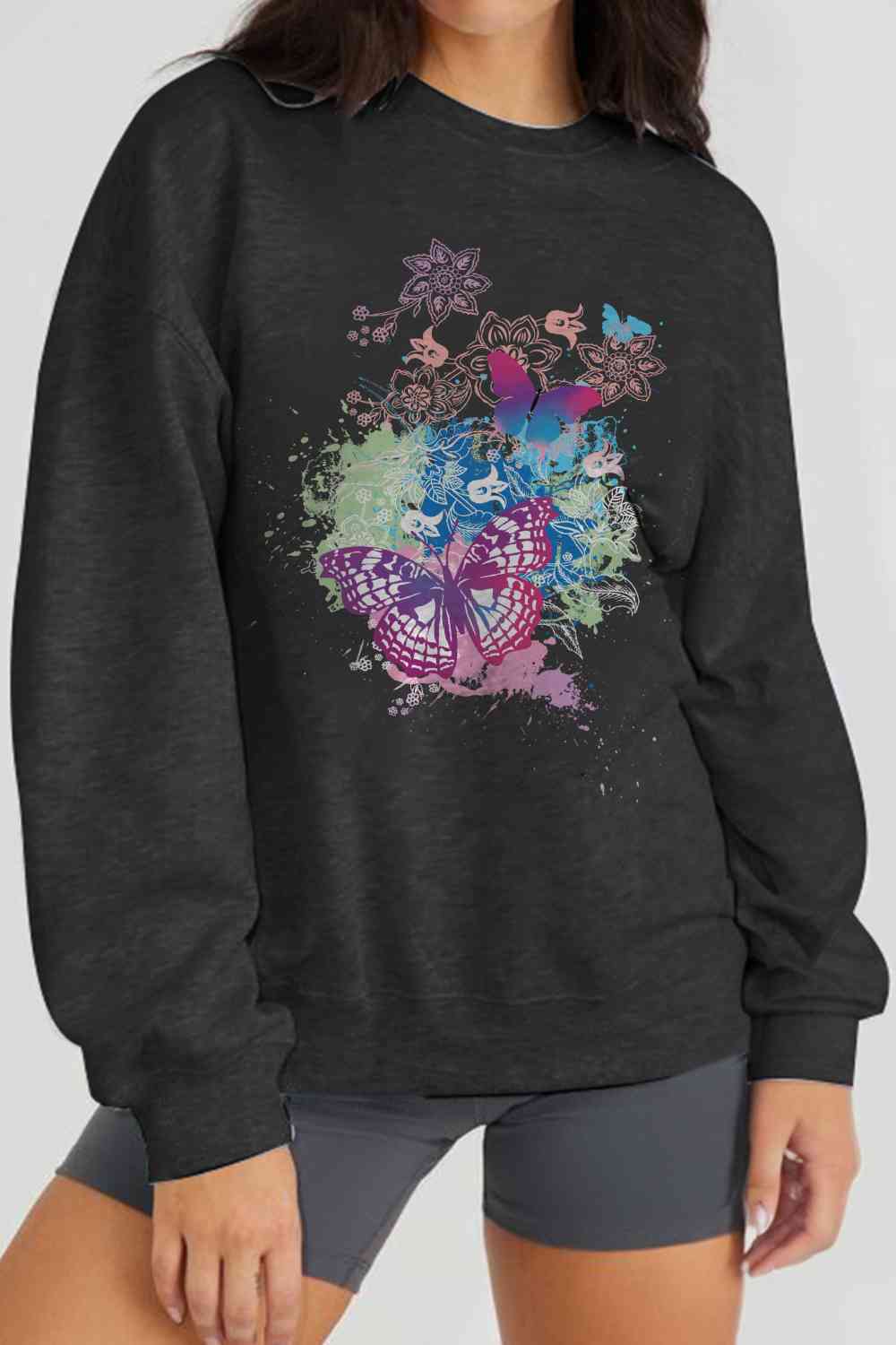 Simply Love Simply Love Butterfly Graphic Sweatshirt