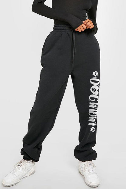 Simply Love Simply Drawstring DOG MAMA Graphic Long Sweatpants