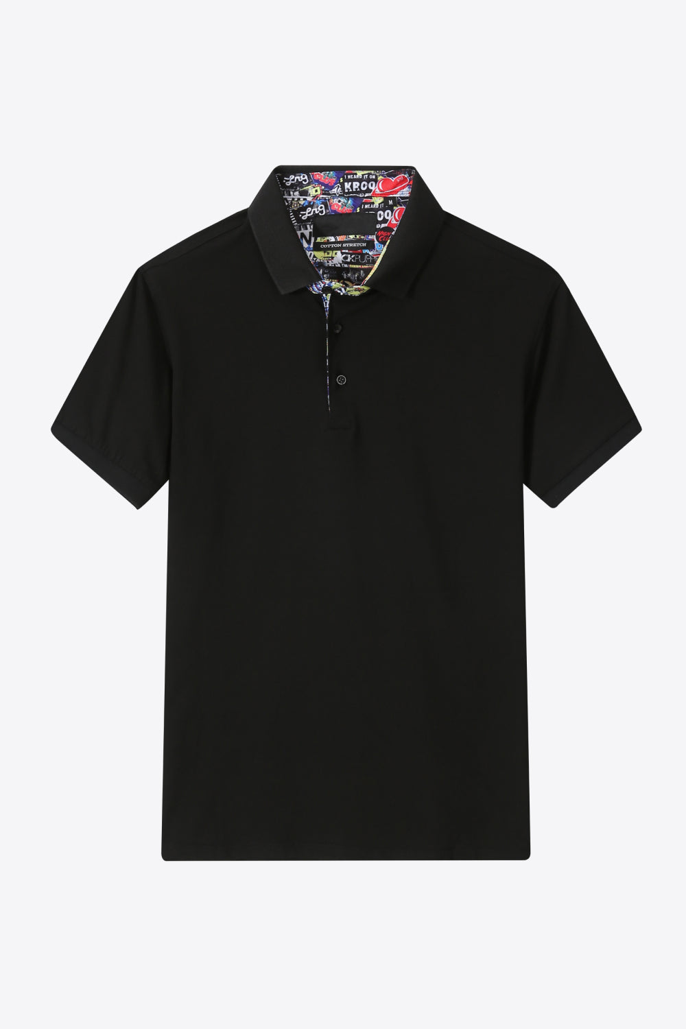 Men's Quarter-Button Short Sleeve Polo Shirt Trendsi