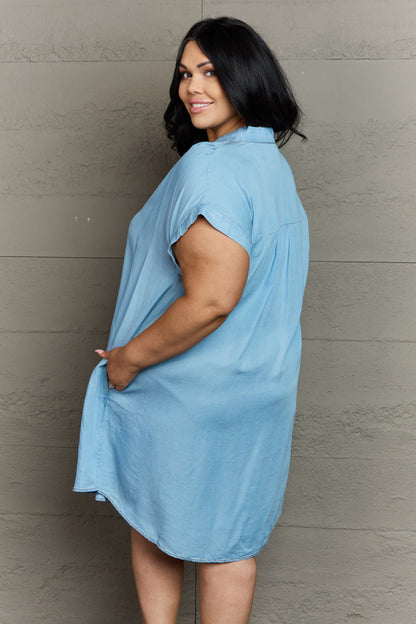 GeeGee Cozy Cuddles Denim Dress