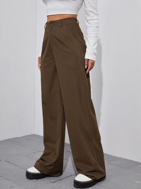 Straight Leg High Waist Pants