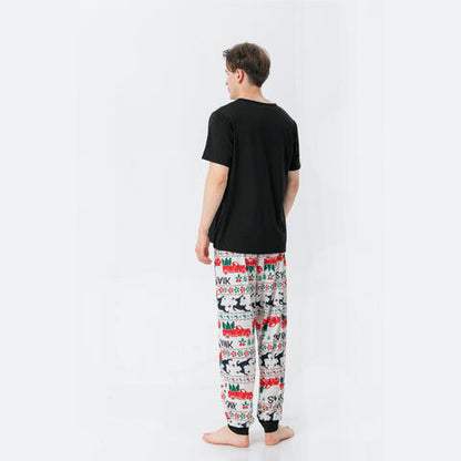 Men's MERRY CHRISTMAS Graphic Top and Printed Pants Set