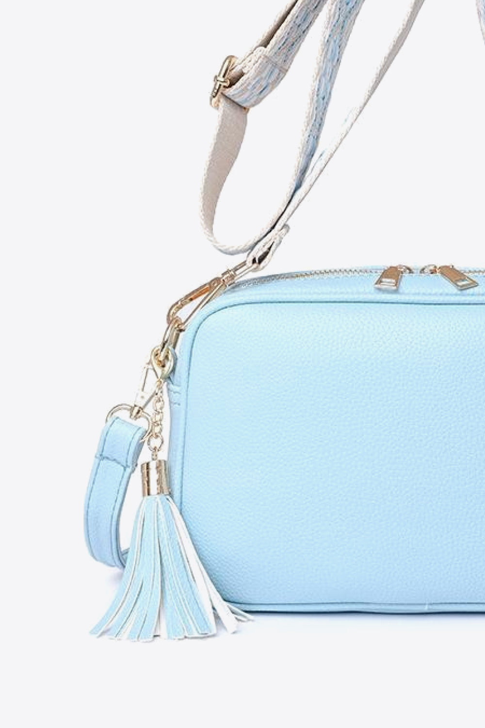 PU Leather Tassel Crossbody Bag Trendsi