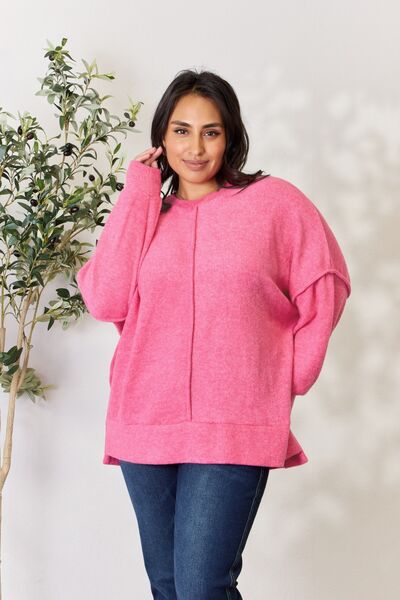 Zenana Center Seam Long Sleeve Sweatshirt