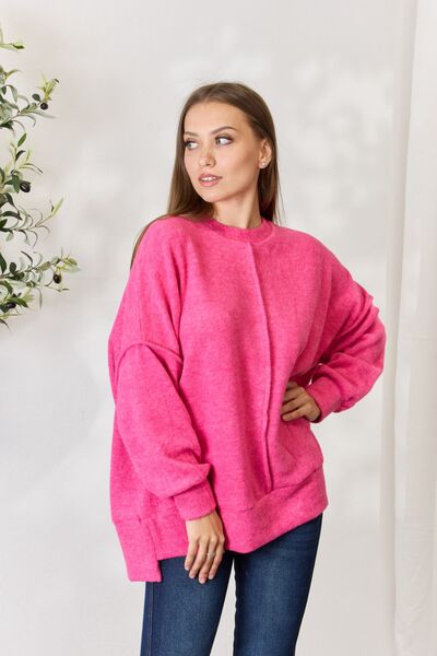 Zenana Center Seam Long Sleeve Sweatshirt