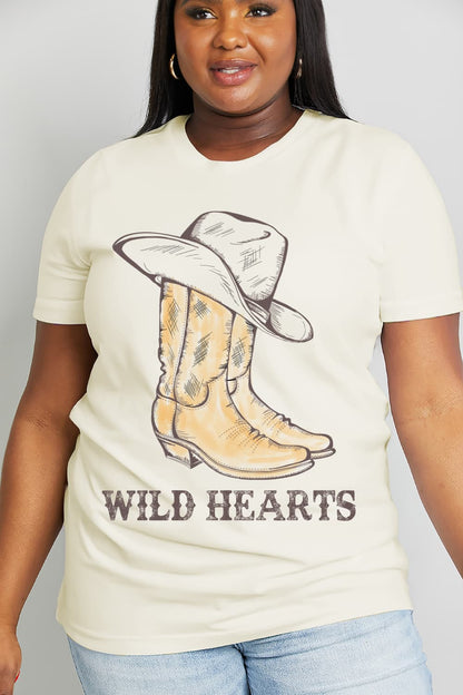 Simply Love WILD HEARTS Graphic Cotton Tee