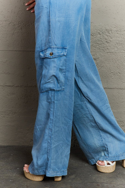 GeeGee Out Of Site Denim Cargo Pants