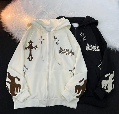 Unisex Vintage Embroidery Hoodies