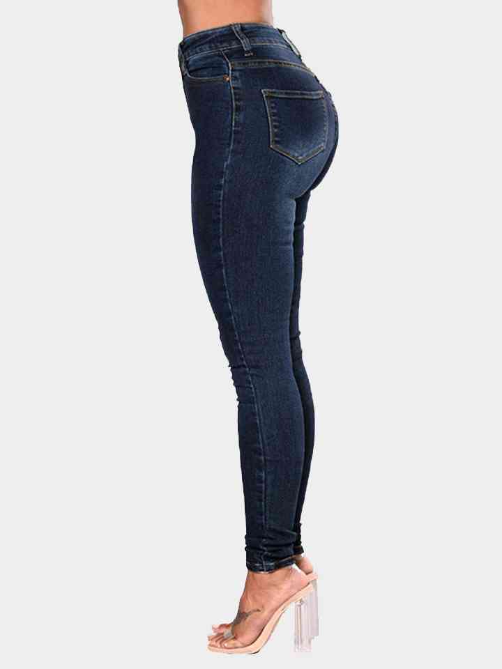 Buttoned Skinny Jeans