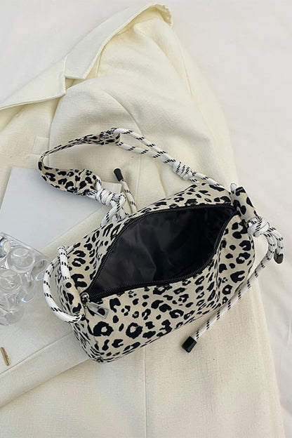 Animal Print Nylon Handbag