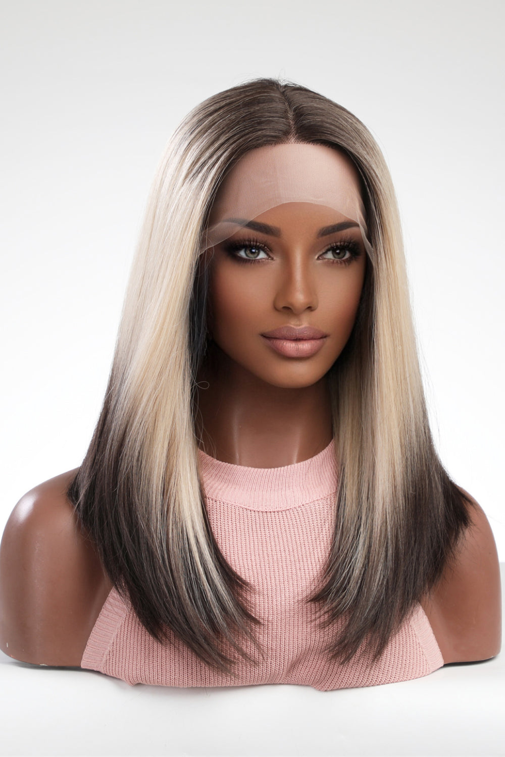 13*2" Lace Front Wigs Synthetic Long Straight 16" 150% Density Trendsi