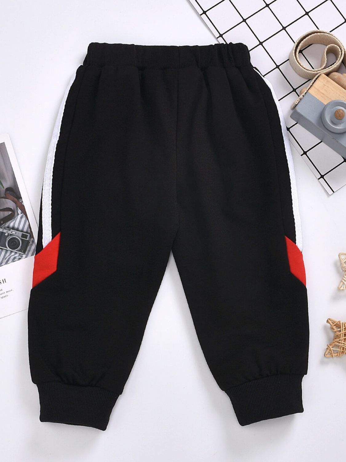 Kids Side Stripe Contrast Joggers Trendsi