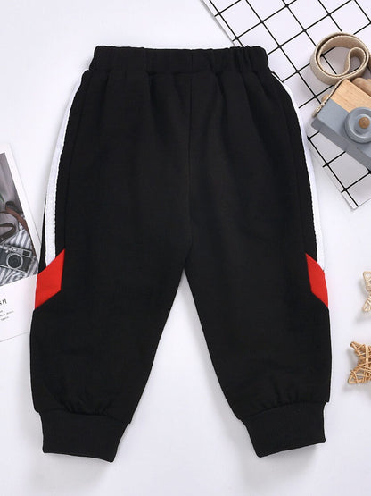 Kids Side Stripe Contrast Joggers Trendsi