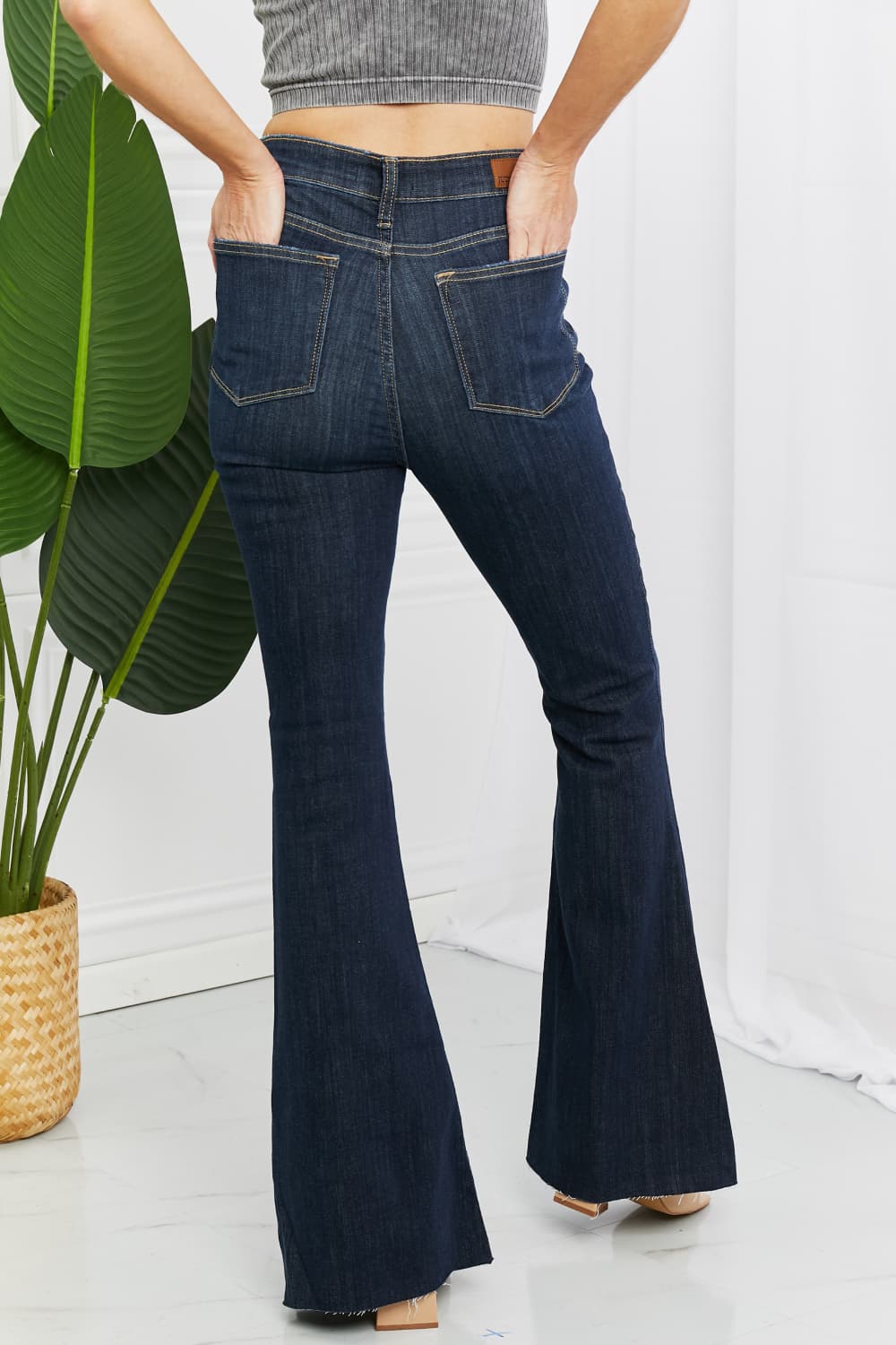 Judy Blue Tiffany Mid Rise Flare Jeans