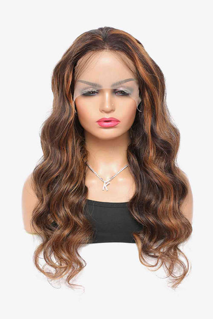 18" #P4/27 13x4 Lace Front Hightlight Human Hair Body Wave Wig 150% Density