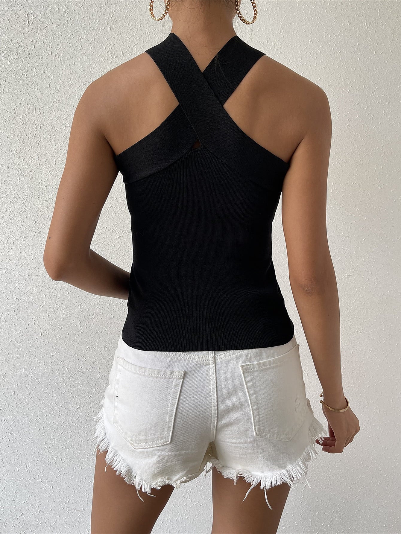 Crisscross Grecian Neck Tank Trendsi