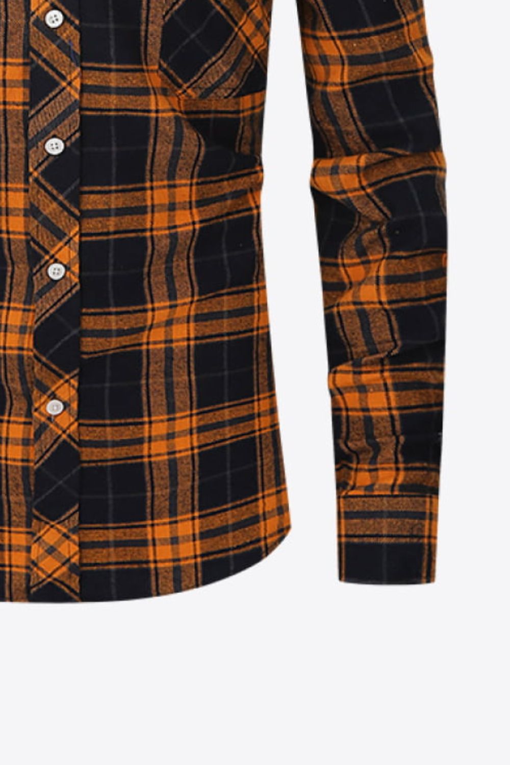 Men's Plaid Button-Up Long Sleeve Shirt Trendsi