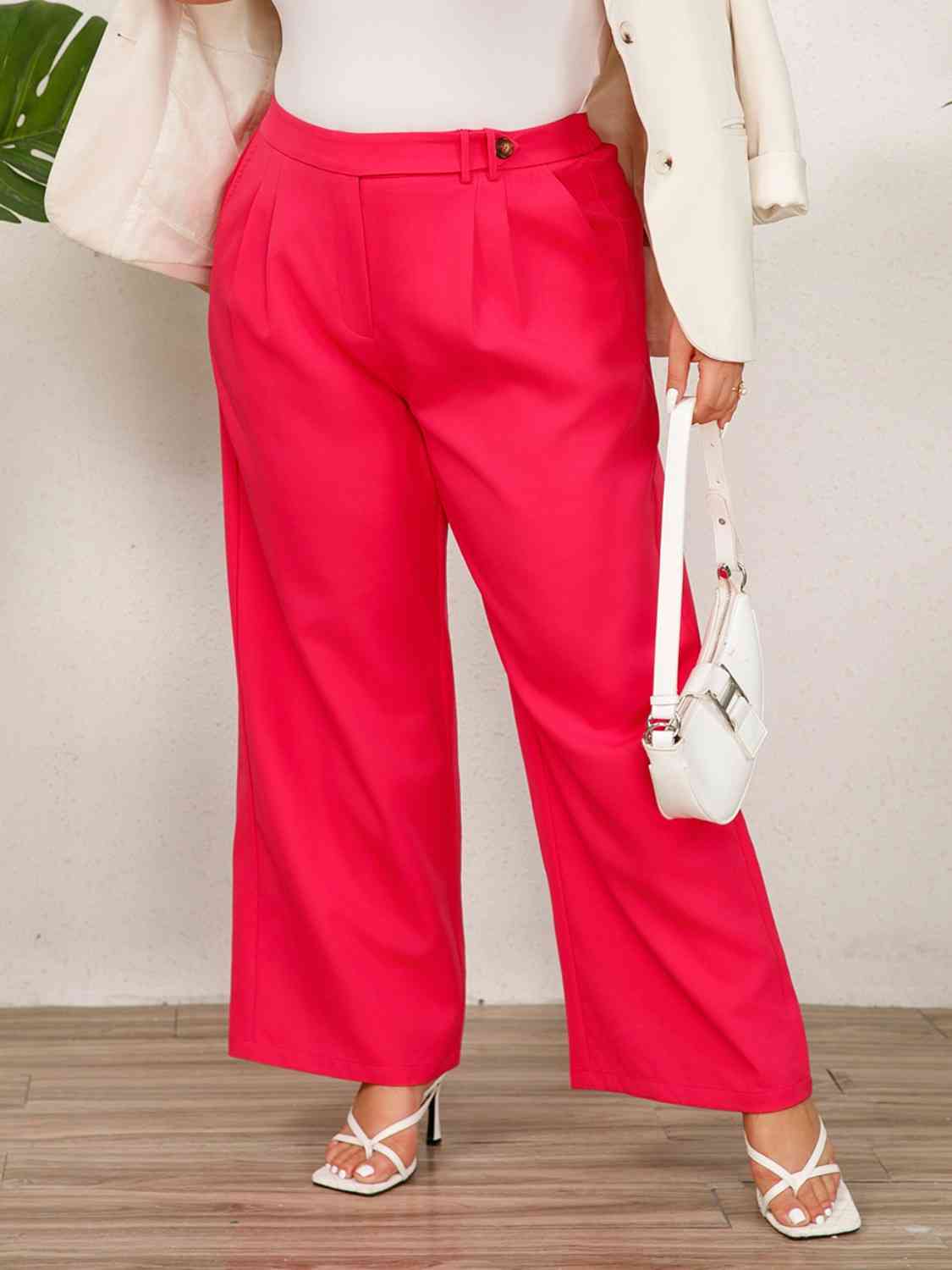 Plus+ Wide Leg Pants with Pockets