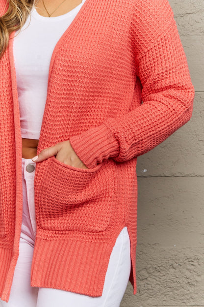 Zenana Bright & Cozy Waffle Knit Cardigan