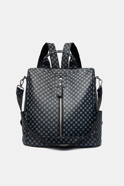 Printed PU Leather Backpack