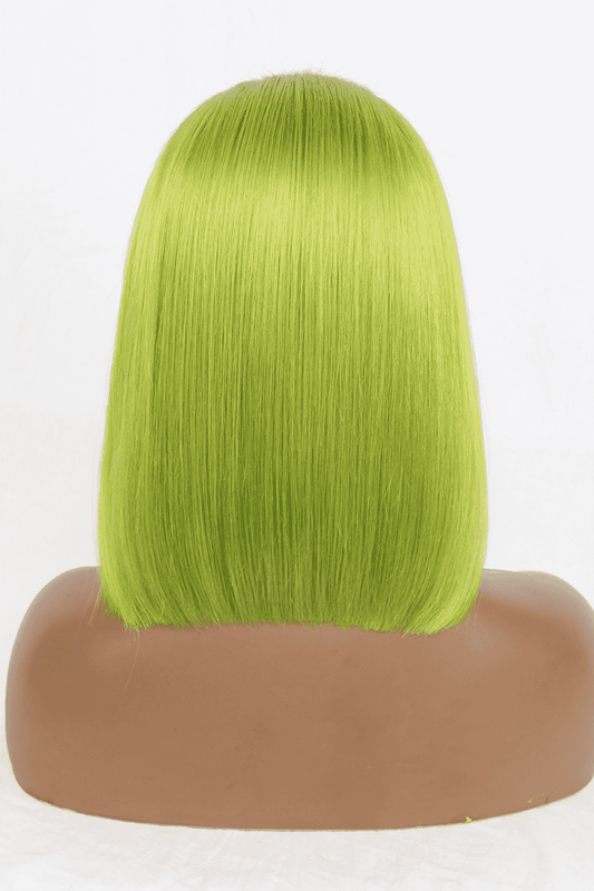 12" 140g Lace Front Wigs Human Hair in Lime 150% Density Trendsi
