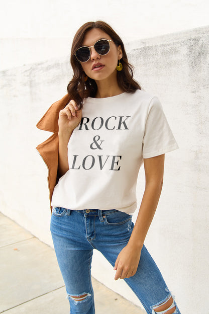 Simply Love ROCK ＆ LOVE Short Sleeve T-Shirt