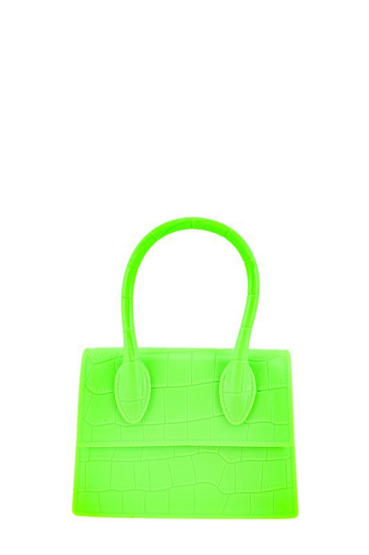 CROCODILE TEXTURED MINI BAG WITH CHAIN SHOULDER Color Theory