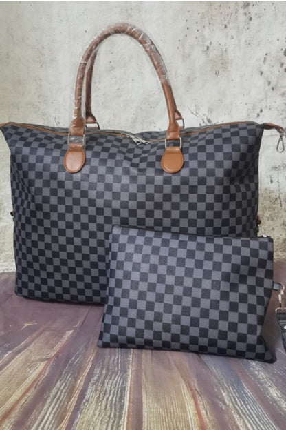 Checkered Two-Piece Bag Set Trendsi