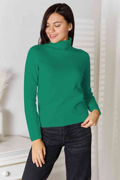 Turtleneck Long Sleeve Knit Top