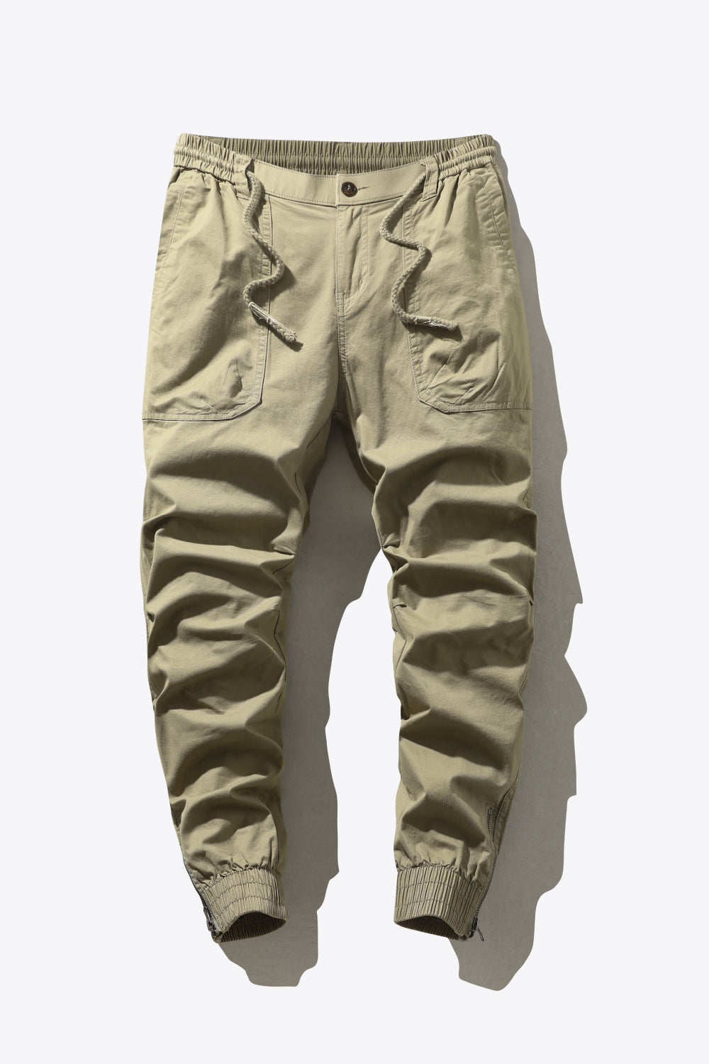 Men's Drawstring Waist Cargo Joggers with Pockets Trendsi