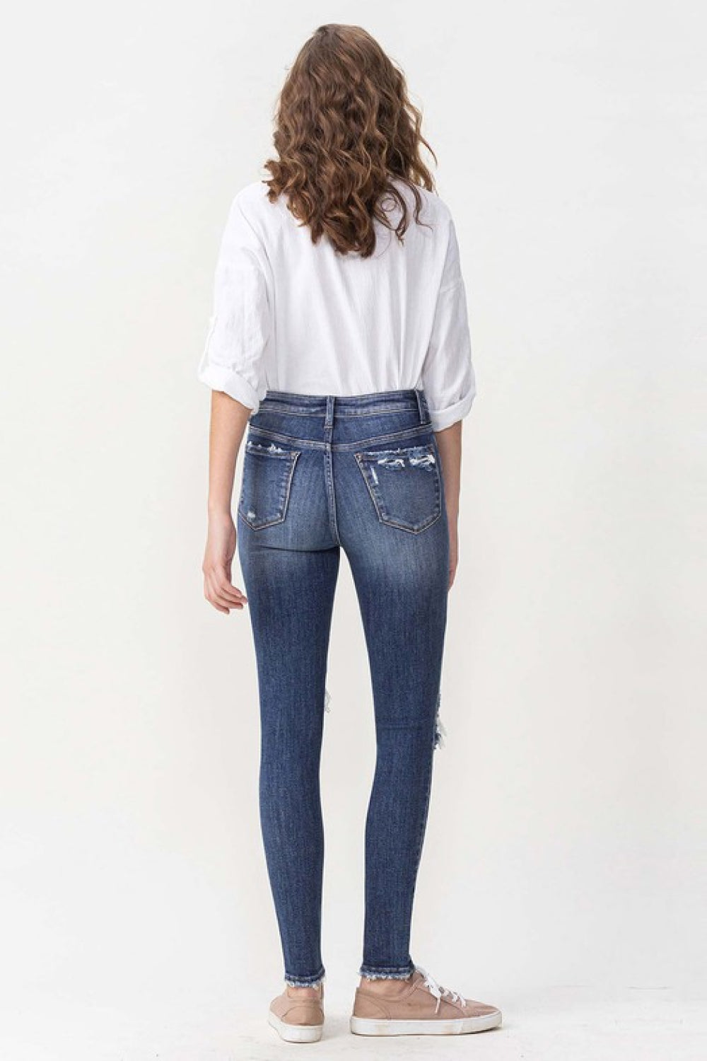 Gem Size High Rise Skinny Jeans Trendsi