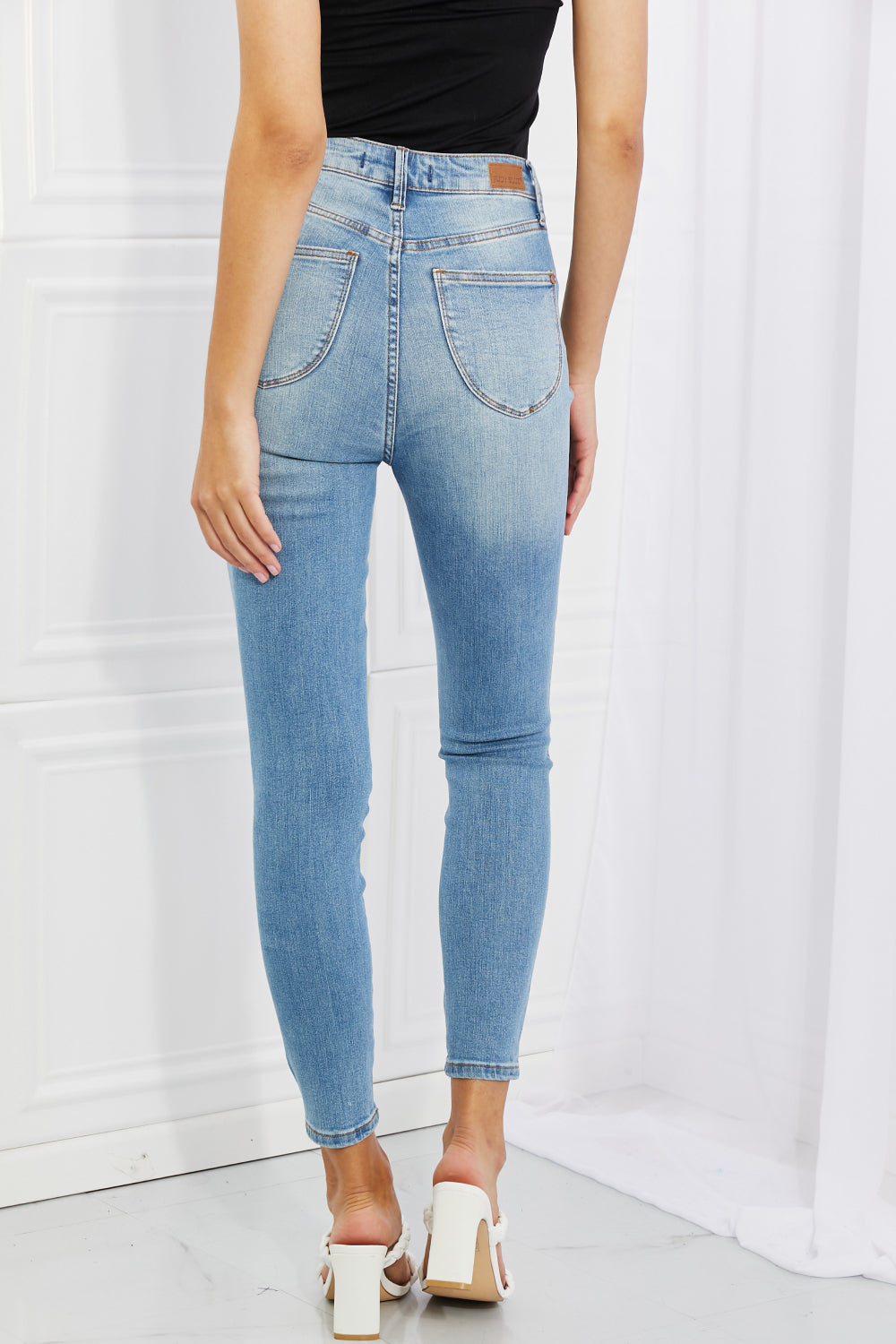 Nina High Waisted Skinny Jeans Trendsi