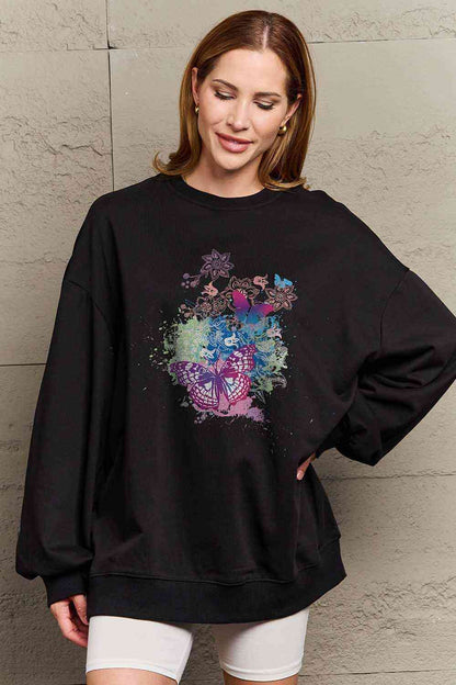 Simply Love Simply Love Butterfly Graphic Sweatshirt