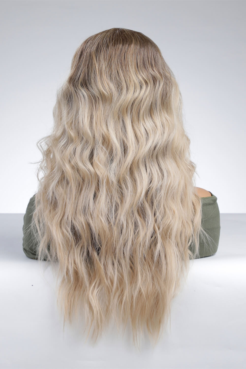 13*2" Lace Front Wigs Synthetic Long Wave 24'' 150% Density Trendsi