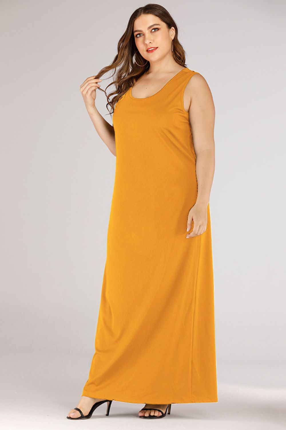 Gem Plus+ Scoop Neck Maxi Tank Dress