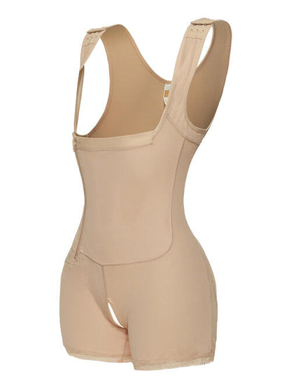 Side Zip Up Wide Strap Shapewear