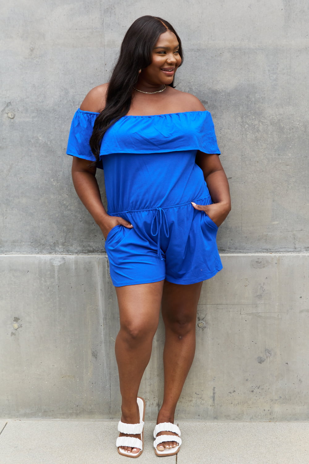 Culture Code Off The Shoulder Romper Trendsi