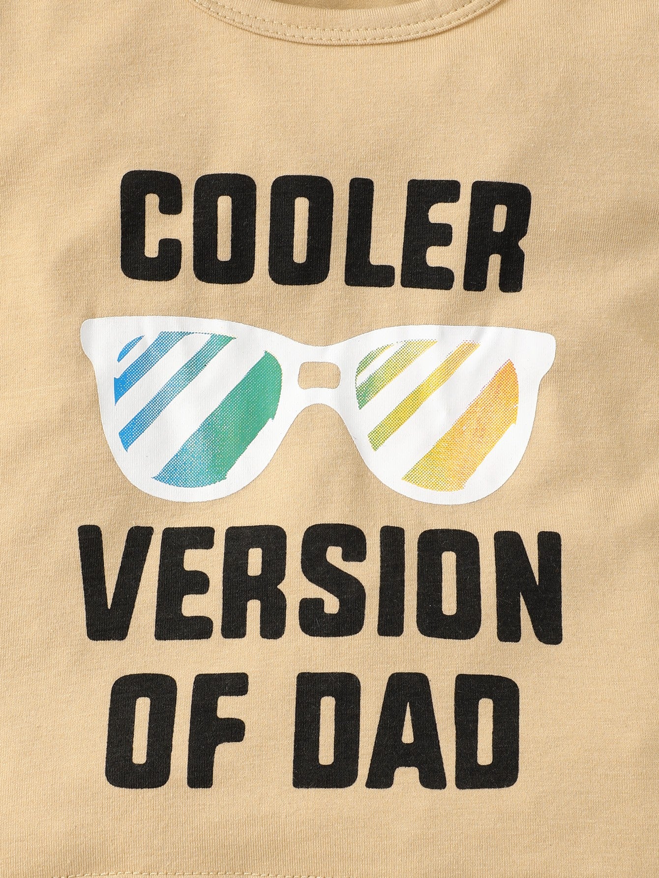 Boys COOLER VERSION OF DAD Tee and Shorts Set Trendsi