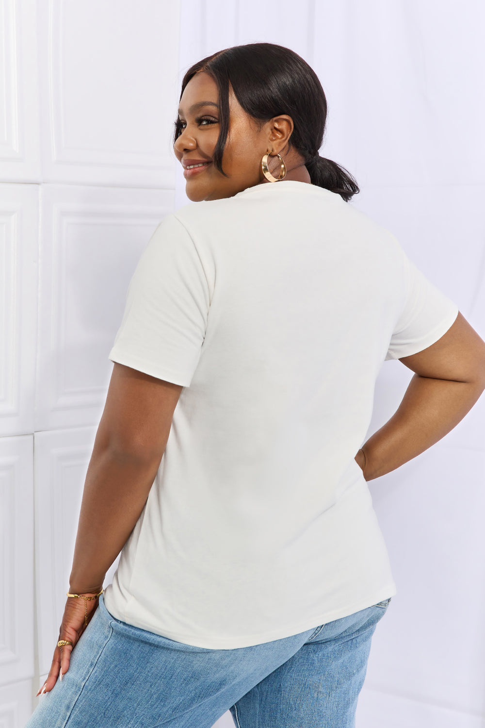 Simply Love Round Neck Graphic Cotton Tee