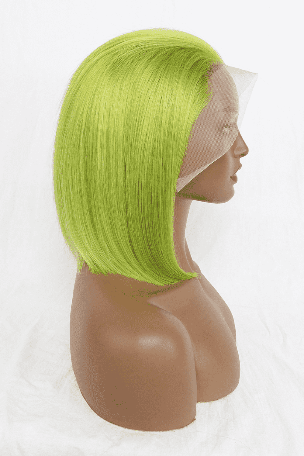 12" 140g Lace Front Wigs Human Hair in Lime 150% Density Trendsi