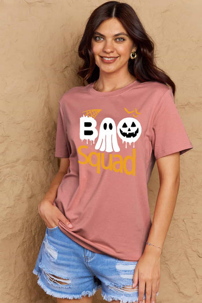 Simply Love BOO SQUAD Graphic Cotton T-Shirt